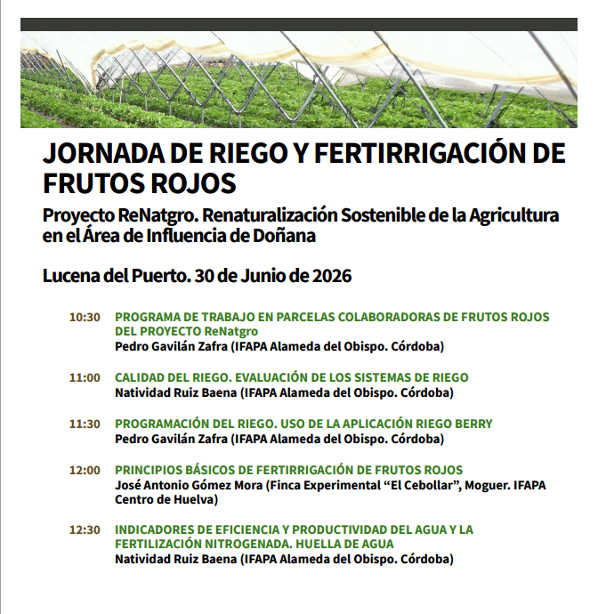 Jornada de Riego y Fertirrigación de Frutos Rojos
