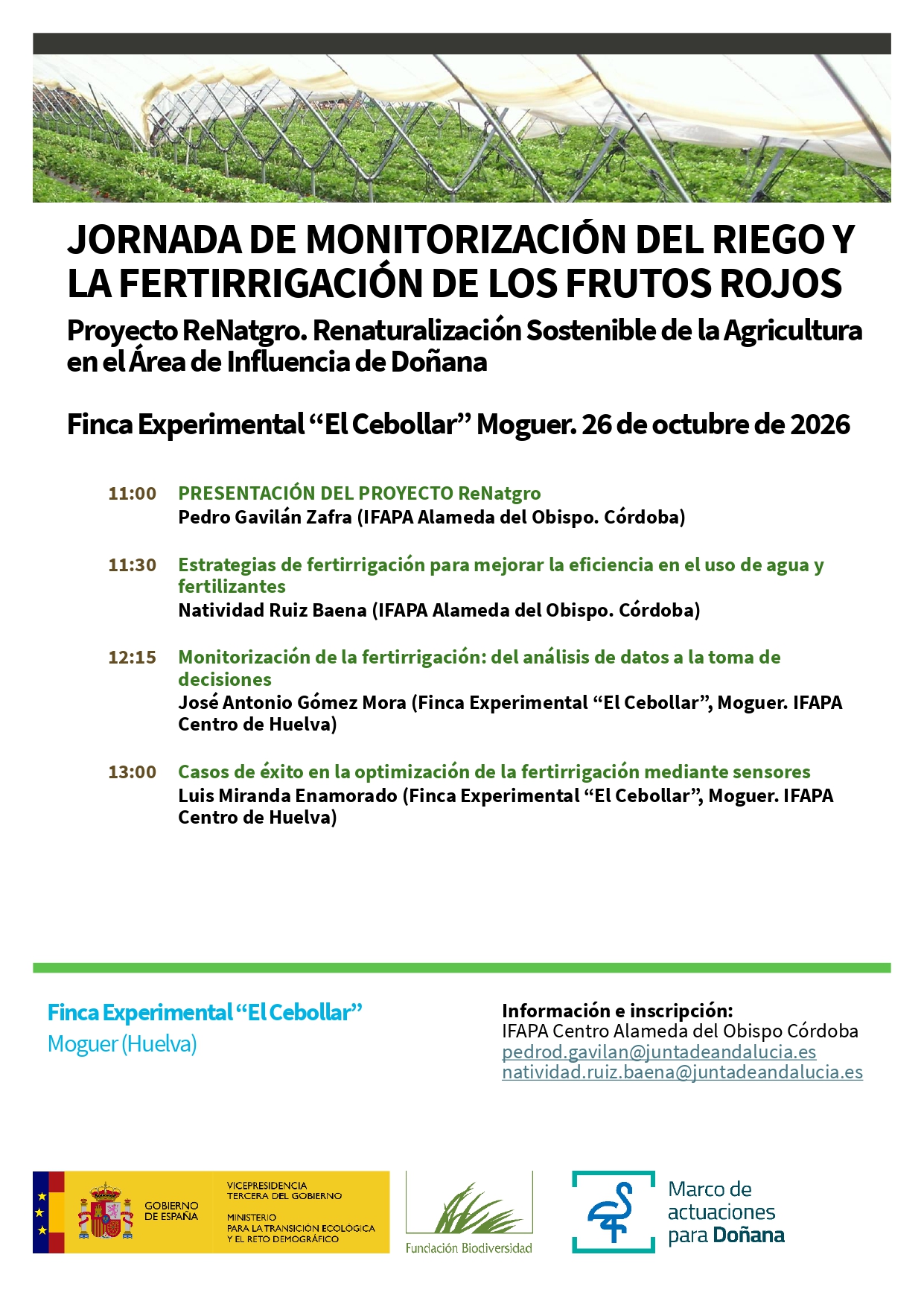 Jornada del proyecto ReNatGro – Finca Experimental El Cebollar